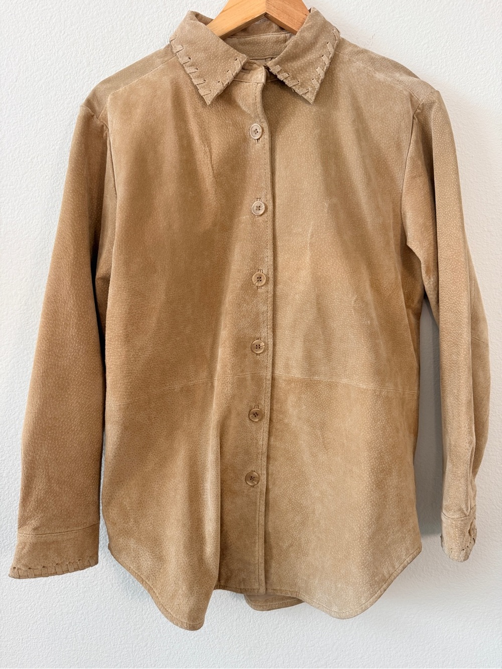 bagatelle Tan Suede Casual Button-Down Shirt
